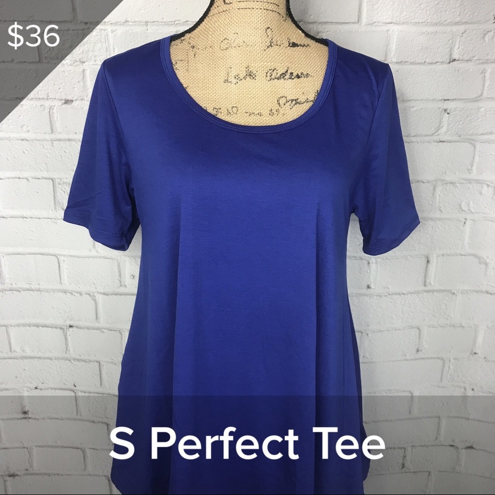 NWT Small Solid Dark Royal Blue Perfect T LuLaRoe